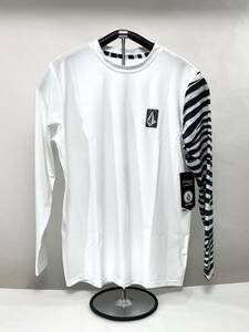 Volcom Bolcom A9312404WHT ① Мужской с длинным рукавом Rush Guard Surf T -Firt UV Cut White Color Volcom Новая лига продвижения бесплатная доставка бесплатная доставка