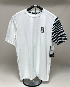 VOLCOM ボルコム A9112404WHT② メンズ Lサイズ 半袖ラッシュガード サーフTシャツ ホワイト色 UVカット ヴォルコム 新品 即決 送料無料