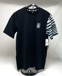 VOLCOM ボルコム A9112404BLK② メンズ Lサイズ 半袖ラッシュガード サーフTシャツ ブラック色 UVカット ヴォルコム 新品 即決 送料無料