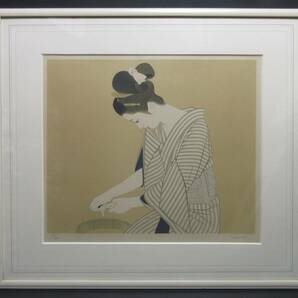 志村立美 直筆サイン 187/200 Shimura Tatsumi 日本画家・美人画の画像1