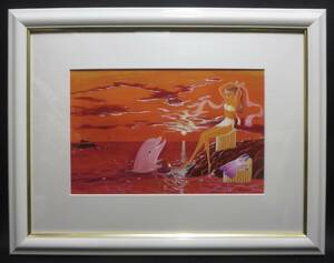 Art hand Auction Кей Хаяма Гарантия подлинности/Seal Afterglow/Sunset 1997 В комплект входит коробка и желтый пакет., произведение искусства, рисование, акрил, гуашь