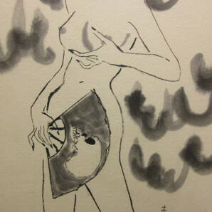 高沢圭一 真作保証・サイン 1976年 裸婦・美人画・肉筆画・YATAYA額の画像5