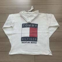 メキシカンパーカー TOMMY HILFIGER ビーチ ビンテージ バックプリント プルオーバー サーフィン ビーチ 海 メキシコ　トミーヒルフィガー_画像3