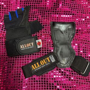 ALLOUTパワーグリップ右のみ1トレーニンググローブ左のみ1