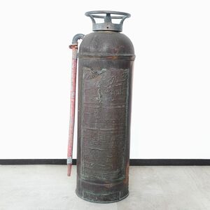 [ brass made ]1 jpy Vintage fire extinguisher Pyrene FOAM copper 6kg retro antique interior garage USA America ornament display MA462