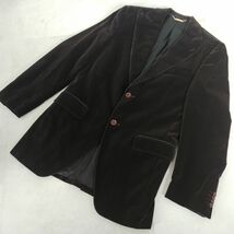 【☆1円スタート☆】DOLCE & GABBANA ドルチェ & ガッバーナ メンズ ベロア テーラード ジャケット ブラウン系 ファッション MA509_画像2