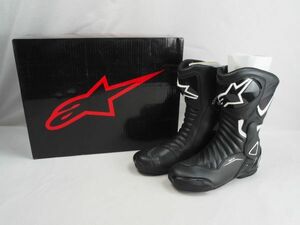 6T240427 未使用/保管品 alpinestars アルパインスターズ ブーツ STELLA SMX-6 V2 ブラック/ホワイト 表記サイズ39/25cm 箱/タグ付 現状品