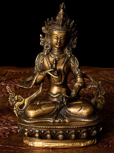 送料無料 バジュラ サットバ 菩薩 神様像 ヴァジュラ・サットゥヴァ 金剛薩た 22cm ブラス 仏像 チベット 密教