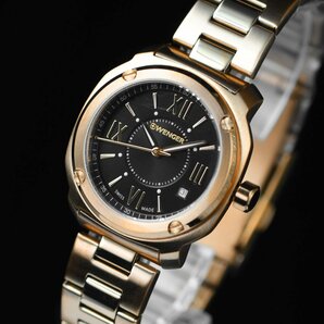 最後1本 新品1円 ウエンガーWENGER黄金のスイス製時計 100m防水 視認性高くシンプルで飽きの来ないデザインSWISS MILITARY ボーイズ 腕時計の画像4
