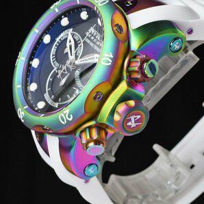 【定価30万→1円】驚異1000m防水 レインボーメタリック 虹色ダイバーズ INVICTA VENOM クロノグラフ 腕時計 メンズ 日本未発売 新品未使用の画像5