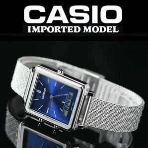 新品1円 逆輸入カシオ 腕時計 CASIO 美しいライトブルーメタリック レトロなデジアナ仕様 アラーム クロノグラフ メンズ ボーイズ 30m防水の画像2