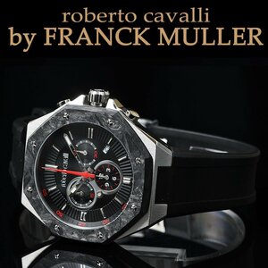 フランクミュラー＆ロベルトカヴァリWネーム100m防水クロノグラフ【roberto cavalli BY FRANCK MULLER】腕時計スイス製 新品 本物