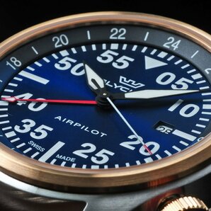 【定価21万→1円】グライシンGLYCINE スイス製ミリタリー パイロット GMT機能 100m防水 AIRPILOT 新品未使用 メンズ日本未発売 グリシンの画像4