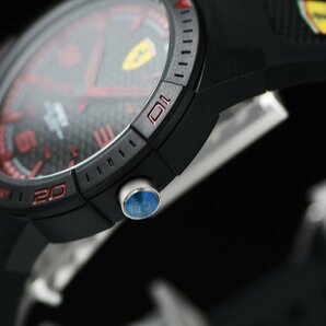 新品1円 フェラーリ公式 ブラック＆レッド 軽量モデル 30m防水 スクーデリア SCUDELIA FERRARI 腕時計 MOVADO メンズ 未使用の画像5
