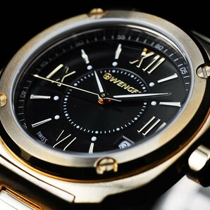 新品1円 ウエンガーWENGER黄金のスイス製時計 100m防水 視認性高くシンプルで飽きの来ないデザインSWISS MILITARY ボーイズ 腕時計の画像3