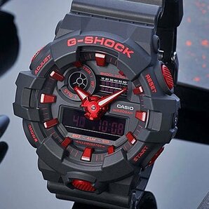 新品1円 Gショック 【ブラック＆レッド】 200m防水 耐衝撃構造 デジアナ 腕時計 GA-700BNR-1A G-SHOCK メンズ CASIO カシオの画像9
