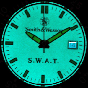 【警察特殊部隊SWAT☆スミス＆ウエッソン】公式Wネーム 光るミリタリー腕時計 坂本龍馬も愛したS&W【1円開始】メンズ 激レア日本未発売の画像3