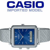 新品1円 逆輸入カシオ 腕時計 CASIO 美しいライトブルーメタリック レトロなデジアナ仕様 アラーム クロノグラフ メンズ ボーイズ 30m防水_画像2