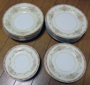 皿 深皿 花柄 ノリタケ Noritake◆26枚セット　アンティーク　レトロ◆NIPPON TOKI KAISHA