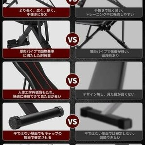 トレーニングベンチ マルチシットアップベンチ 折り畳み 可変式 フラットベンチ 角度調節簡単の画像3