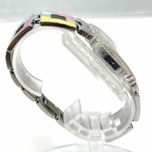 AK◆ Swatch スウォッチ スクエア スケルトン 腕時計 クォーツ SUBK145G コレクション コレクター カラフル ポップ 現状品の画像5