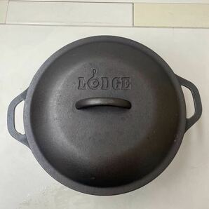 CR☆ LODGE ダッチオーブン ループハンドル 10 1/4インチ 8DOL BIG FOOT 鍋敷き キャンプ 調理器具 アウトドア 鉄鍋 BBQ ロッジ の画像2