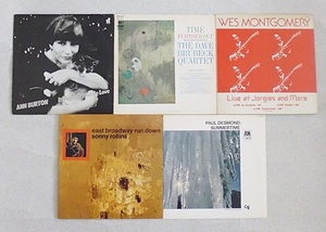 S6 ジャズ LP レコード まとめて 5枚 セット Ann Burton 恋の如く The Dave Brubeck Quartet Wes Montgomery Sonny Rollins Paul Desmond