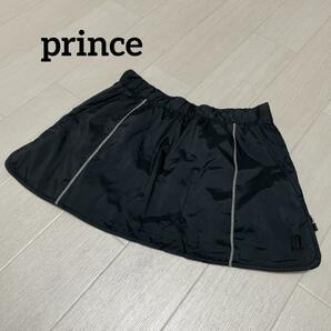 プリンス　prince テニスウェア　スコート ナイロン　ブラック　黒　ポケット　Sサイズ ラメライン　ウエストゴム