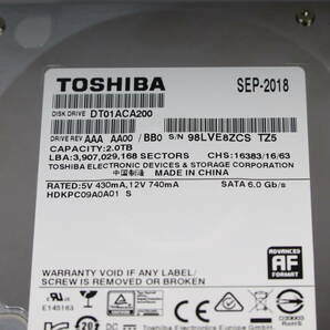 TOSHBA 東芝 DT01ACA200＋DT01ABA100V 3.5インチ HDD 2TB＋1TB 現状品の画像4