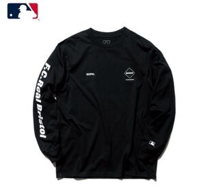 F.C.R.B. MLB TOUR L/S B&W BIG LOGO TEE