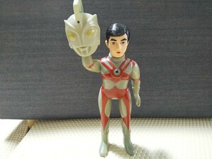 Vintage 70's BULLLMARK ブルマァク ウルトラマンA 面取れ 約29.5cm 当時物 昭和 ビンテージ ソフビ 円谷 特撮 怪獣 MARUSAN マルサン