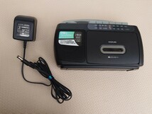 コイズミ モノラルラジカセ AM/FM ワイドFM対応 コンパクト ブラック SAD-1717 ACアダプター付き カセットプレーヤー KOIZUMI 2022年製_画像1