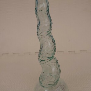ガラス瓶 花瓶 花器 オブジェ 置物 一輪挿し インテリア 飾り ディスプレイ ガラス製 捻れ ねじれ レトロ ヴィンテージ フラワーベースの画像3