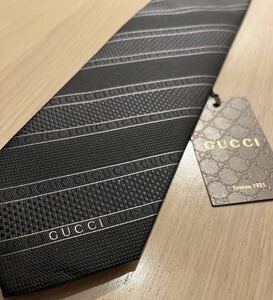 【1円〜】【新品未使用】グッチ ネクタイ GUCCI 319939 4B002 1000 メンズ ブラック 黒