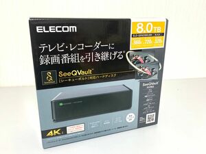 未使用 ELECOM エレコム ELD-QEN2080UBK HDD 8.0TB 外付けハードディスク ブラック テレビ録画