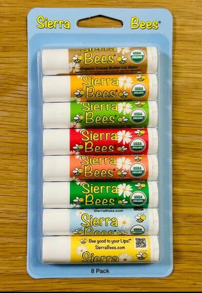 Sierra Bees（シエラビーズ）オーガニックリップバーム個数　8個
