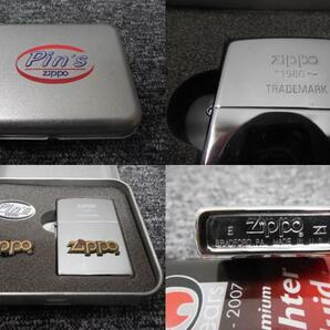 Zippo・ライター・ビンテージ・Pin`s・ピンバッチ・Zippo ロゴ・1980-TRADEMARK (未使用品・缶ケース) / 刻印 ・E XI・1995年頃の画像1