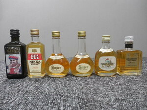 ニッカウヰスキー・古酒・ミニチュアボトル ※6本まとめてにて・未開封品・50ml・43％類等