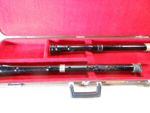 * традиционные японские музыкальные инструменты чёрный краска. сякухати *2 шт. комплект с футляром Used