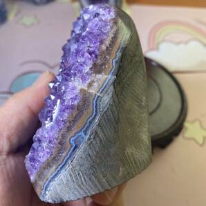 【極上】ウルグアイアメジストクラスター原石（幸運水晶）天然石の画像7