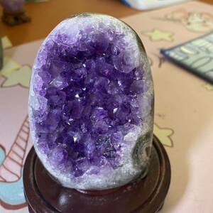 【極上】ウルグアイアメジストクラスター原石（幸運水晶）風水晶
