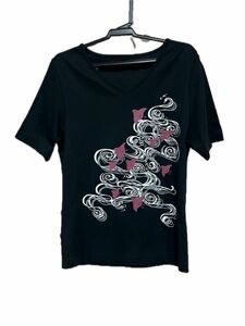 ★Ｖネック　半袖 カットソー　少しラメ入り　Tシャツ