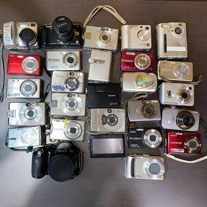 デジカメ　オールドコンデジ　ジャンク品　まとめ　nikon canon OLYMPUS などなど