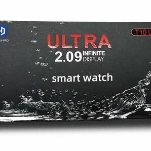 【1円】最新 新品 スマートウォッチ T10 ULTRA 黒 腕時計 ラバー ベルト Bluetooth 通話機能付き 健康管理 スポーツ Android iPhone対応の画像2