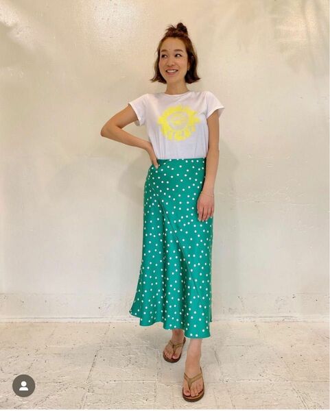 THE NEWHOUSE CARNOT SKIRT サテンドットスカート