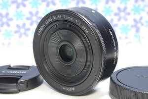 極上美品★キャノン Canon EF-M 22mm F2 STM★単焦点レンズ★送料無料★