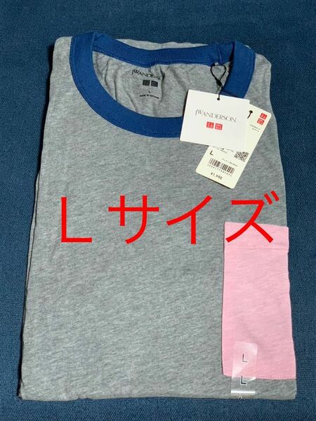 新品即決！★Lサイズ★JW アンダーソン★グレー/ピンク★ユニクロ ポケットTシャツ★UNIQLO JW ANDERSON★