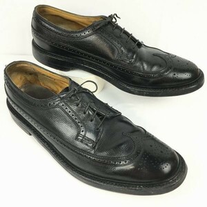 70sビンテージ　1973　FLORSHEIM/フローシャイム/インペリアル　ケンムール　ロングウイングチップ　黒　size10C/26.5-27.5　管NO.WZA-399