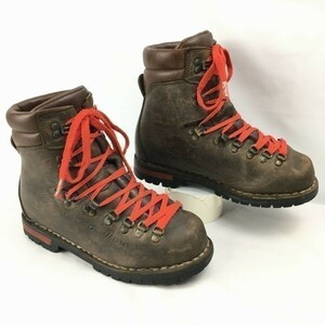 90 period before? Vintage original leather GARMONT/garumonto mountain climbing trekking boots size 5.5 24.0 degree dark brown tube No.WZG144