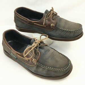 試着OK！Paraboot/パラブーツ　デッキシューズ　グレー　サイズ26.0-27.0程度　管NO.WZH-54